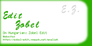 edit zobel business card